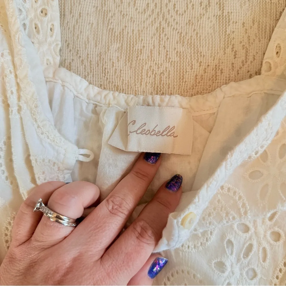 Cleobella Karina eyelet tiered ruffle romantic maxi dress - Picture 3 of 11